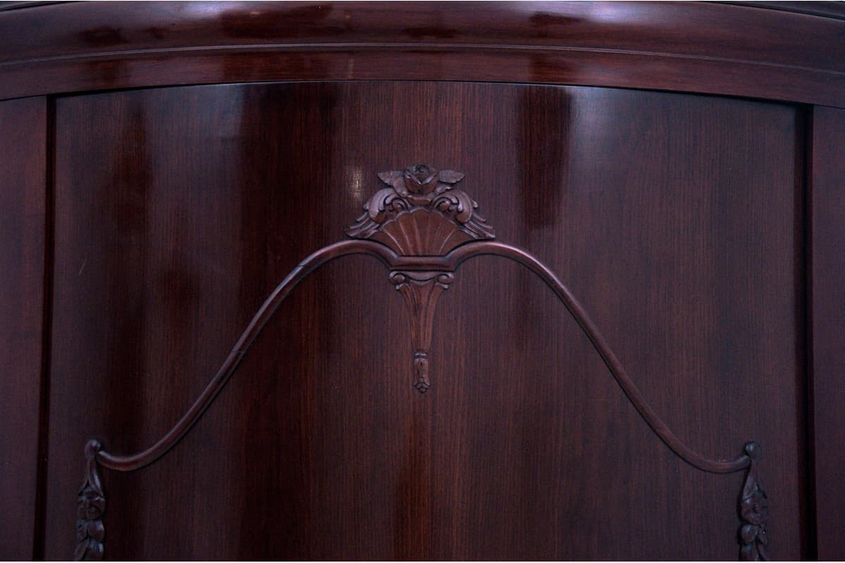 Komoda narożna biedermeier, mahoń, Europa Północna, XIX w. - 77876