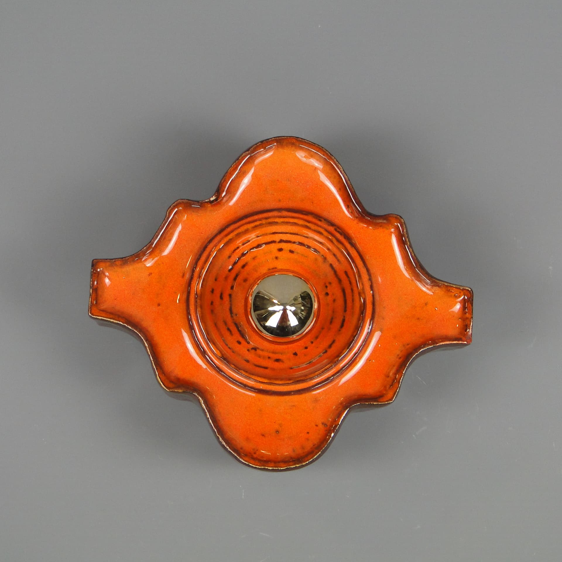 Kinkiet, ceramika pomarańczowa, Niemcy, lata 70. - 39501