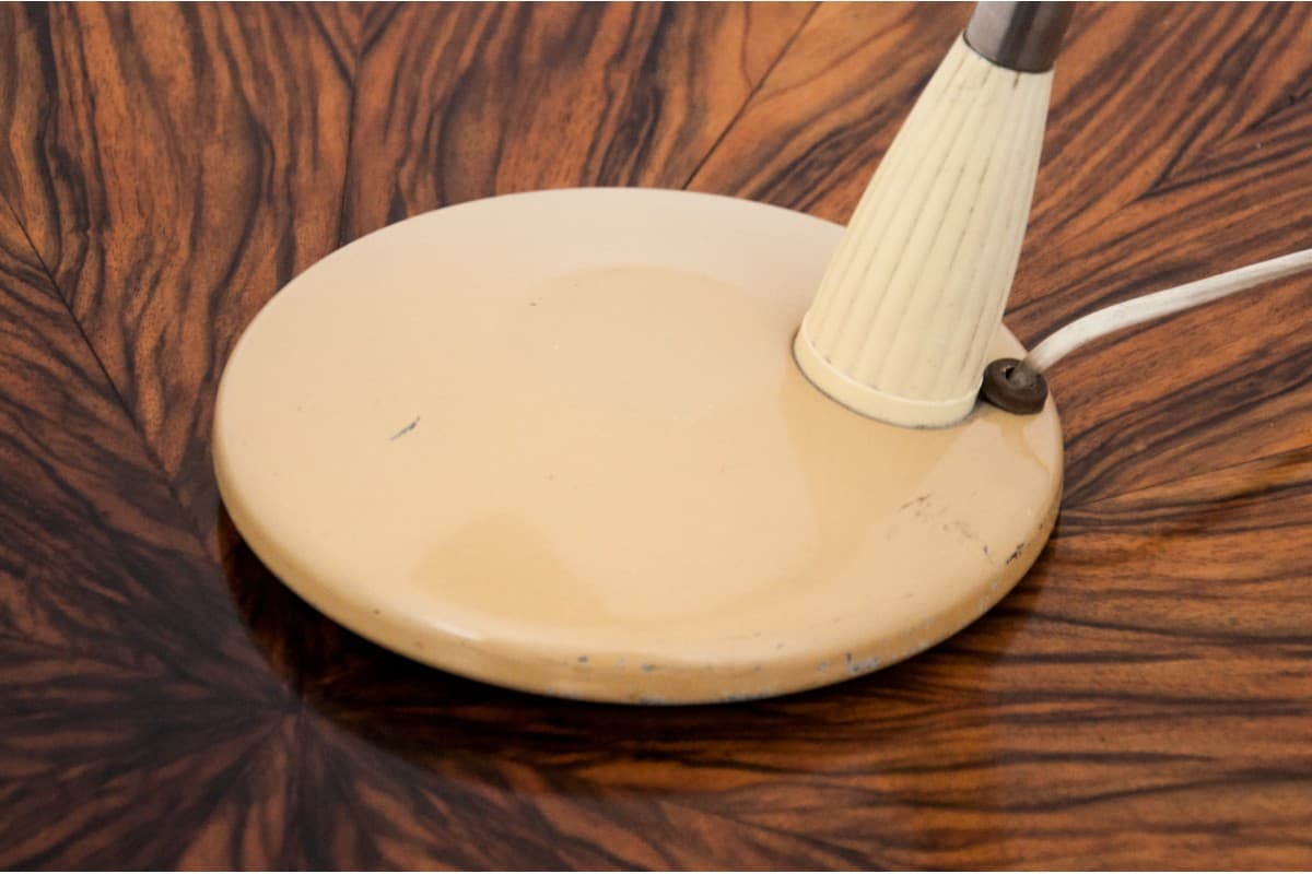 Lampa stołowa beżowy, metal, Polska, lata 60. - 78227