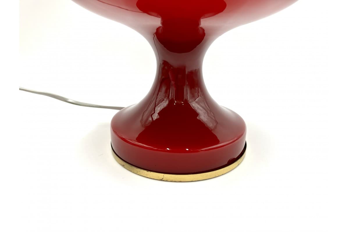 Lampa stołowa, szkło czerwony, proj. S. Tabera, OPP Jihlava, Czechosłowacja, lata 70. - 78236