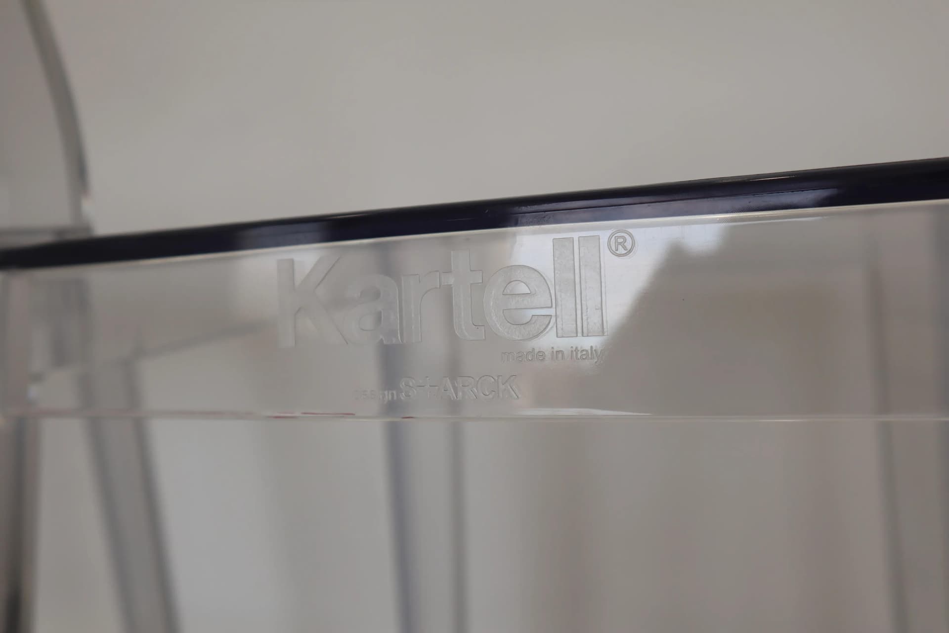 Pair of bar stools One More, transparent polycarbonate, by P. Starck, Kartell, Italy, 2010s. - 39834
