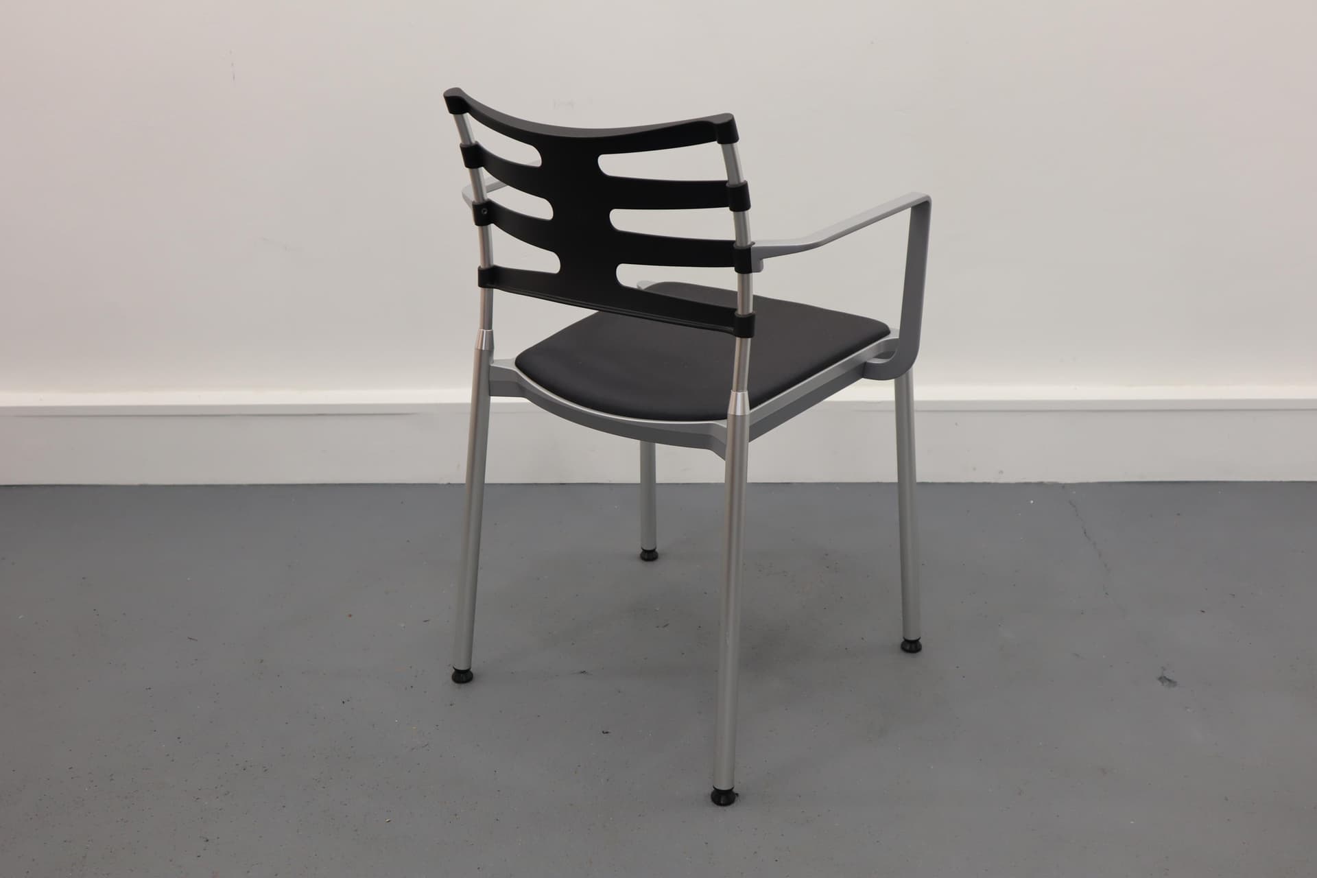 Chair Ice, silver aluminium, black upholstery, by K. Salto, Fritz Hansen, Denmark, 21st c. - 39809