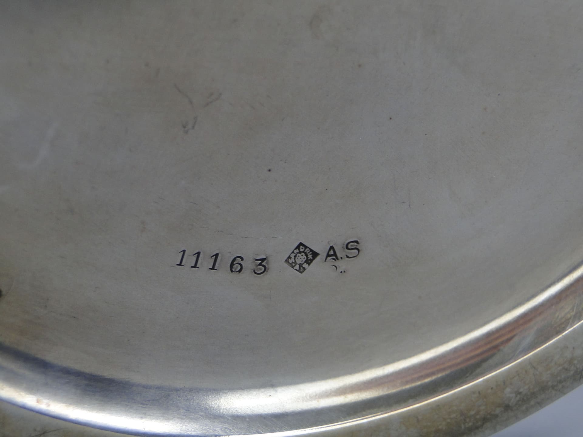 Kandelabr stołowy Art Deco, srebro, mosiądz, Sandrik, Słowacja, lata 20. - 40599