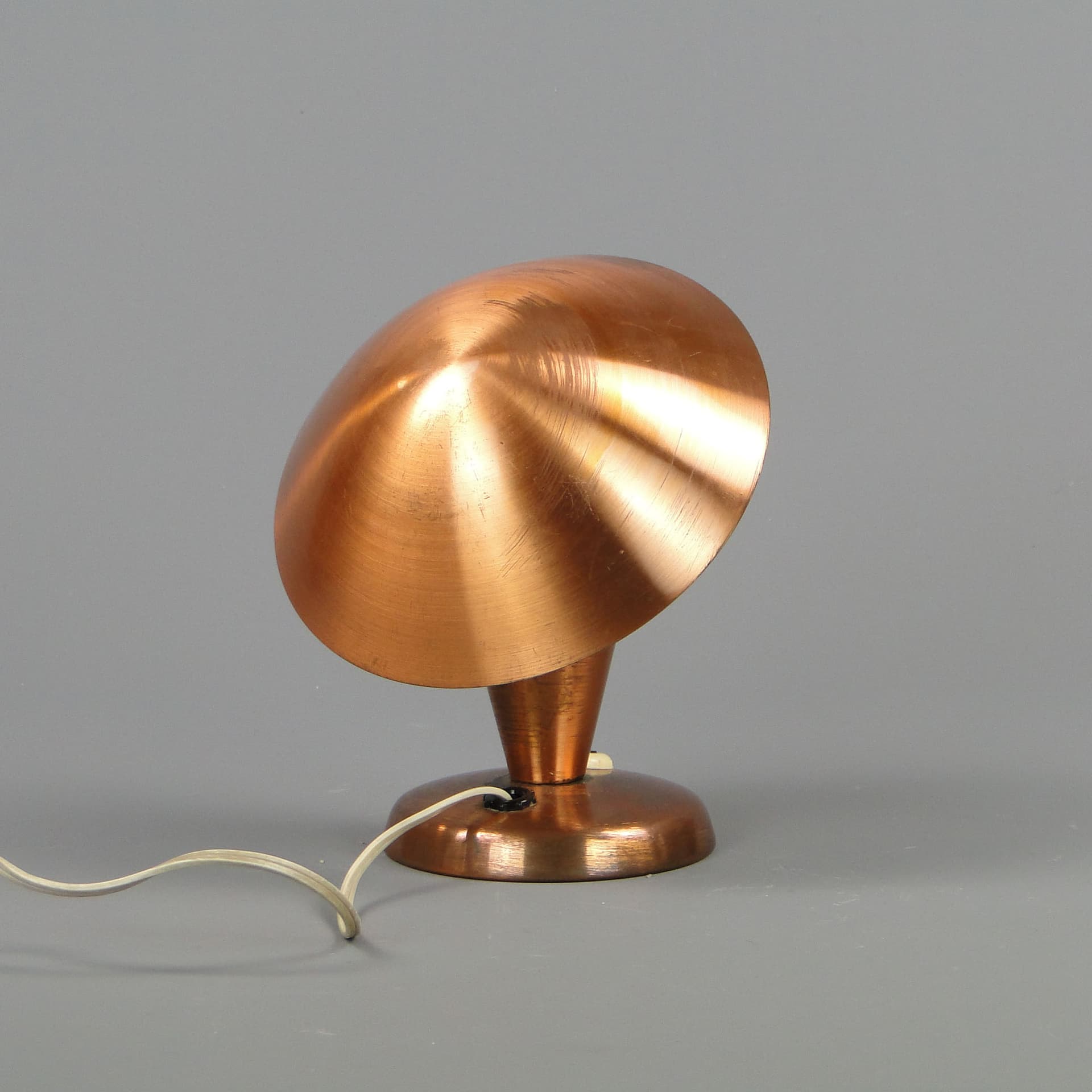 Lampa stołowa, miedź, stal, Czechy, lata 60. - 40594