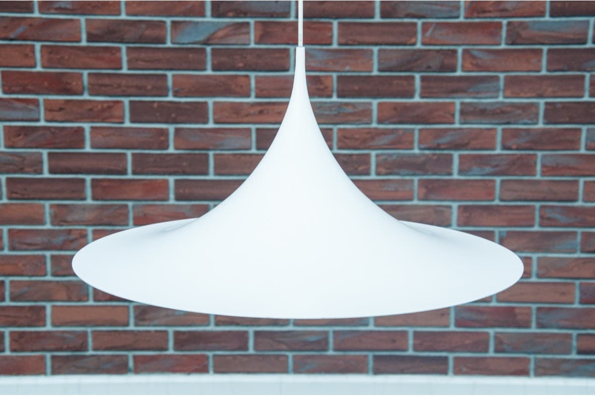 Lampa wisząca, biały, metal, Dania, lata 70. - 78247