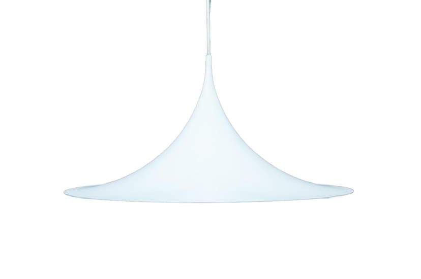 Lampa wisząca, biały, metal, Dania, lata 70.