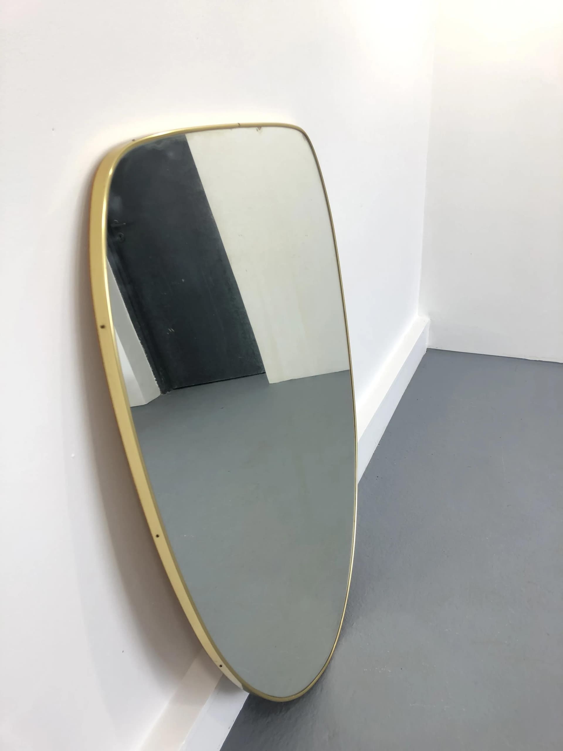 Lustro ścienne Rockabilly, srebrny, metal, Niemcy, lata 70. - 39788