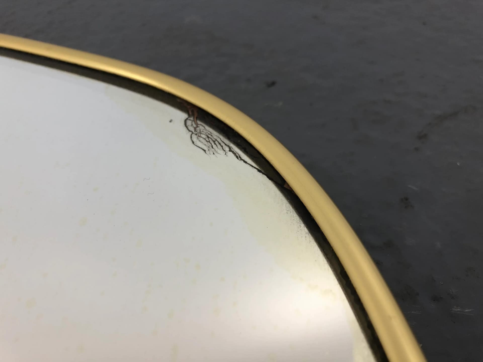 Lustro ścienne Rockabilly, srebrny, metal, Niemcy, lata 70. - 39793