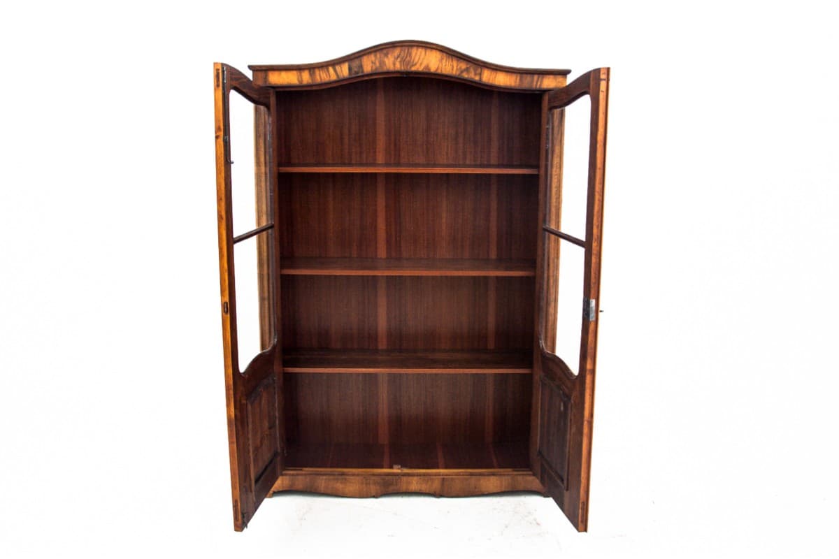 Witryna-biblioteka Biedermeier, drewno brąz, Europa Północna, XIX wiek - 78026