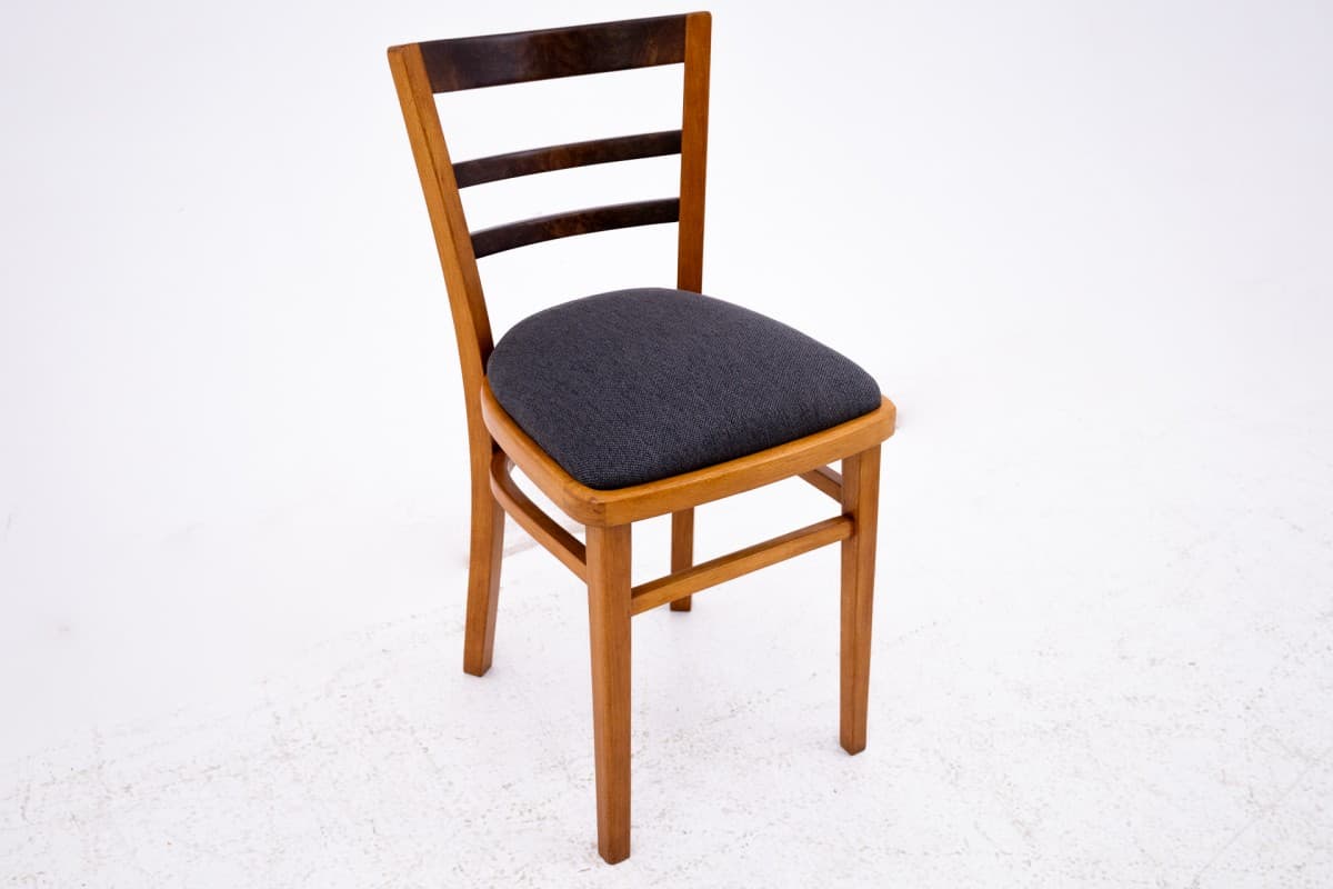 Vanity Set Art Deco, brown, walnut, Poland, 1940s - 77981