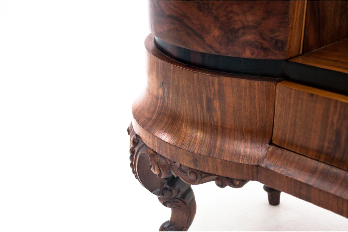 Toaletka tremo Art Deco, orzech brązowy ciemny, Włochy, lata 20. - 77921