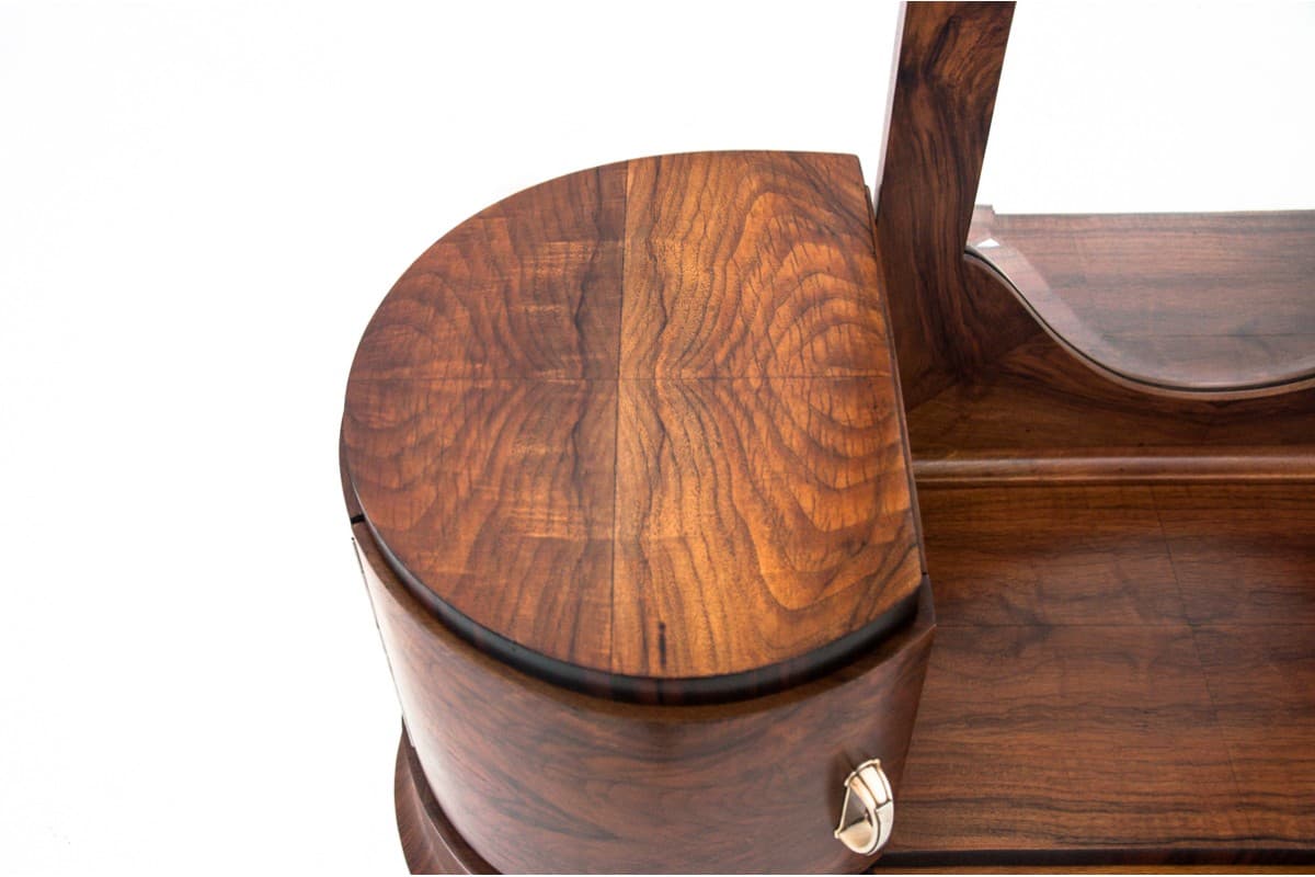 Toaletka tremo Art Deco, orzech brązowy ciemny, Włochy, lata 20. - 77919