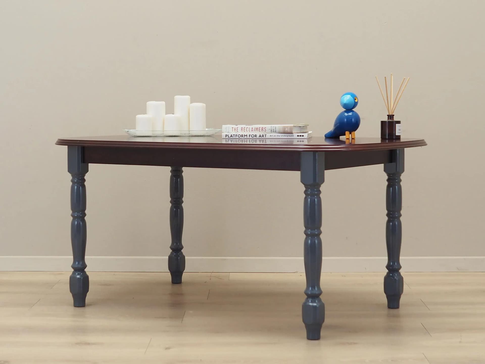 Stolik prostokątny, mahoń, drewno szare, Dania, lata 60. - 40112