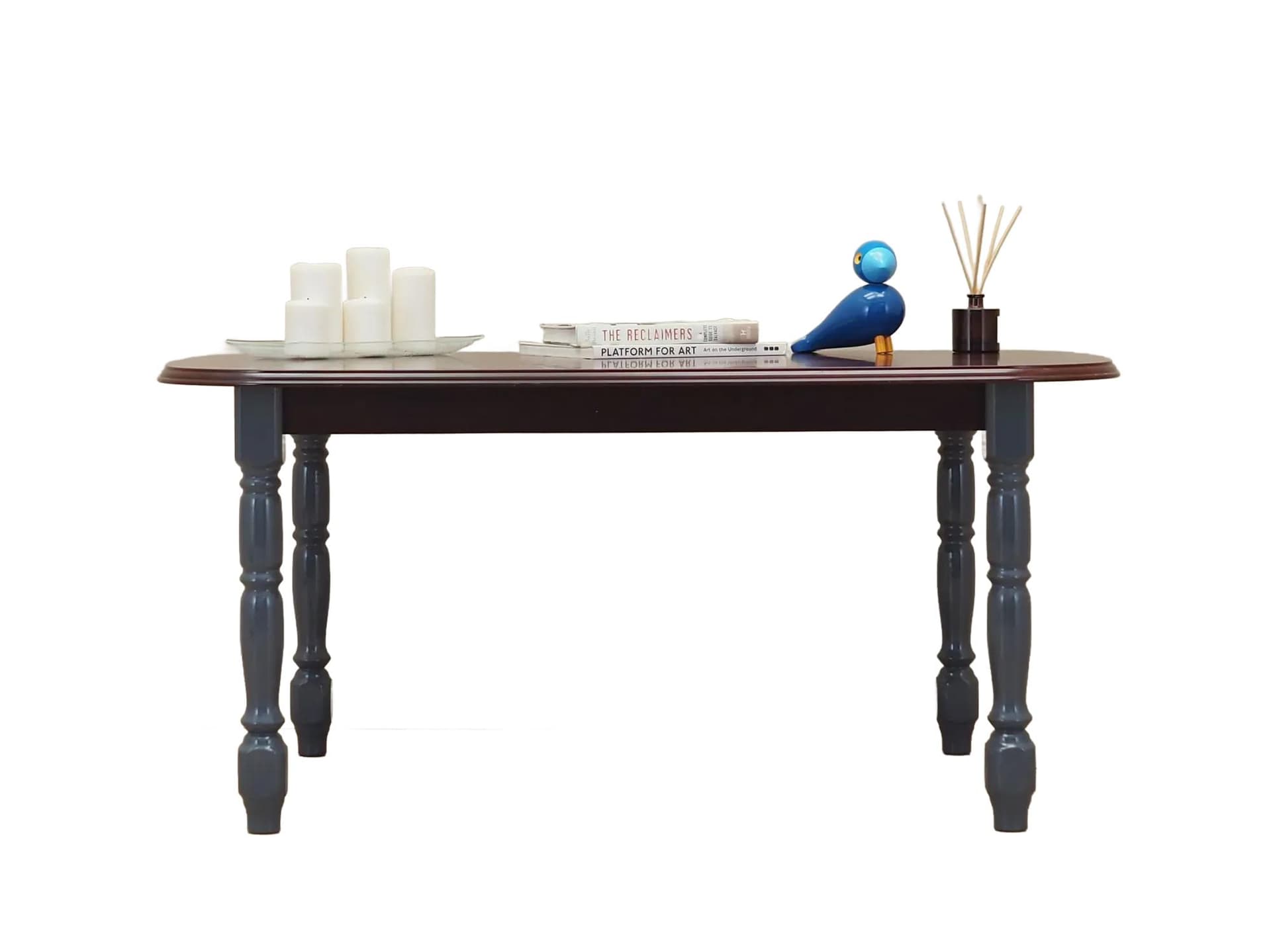 Stolik prostokątny, mahoń, drewno szare, Dania, lata 60.