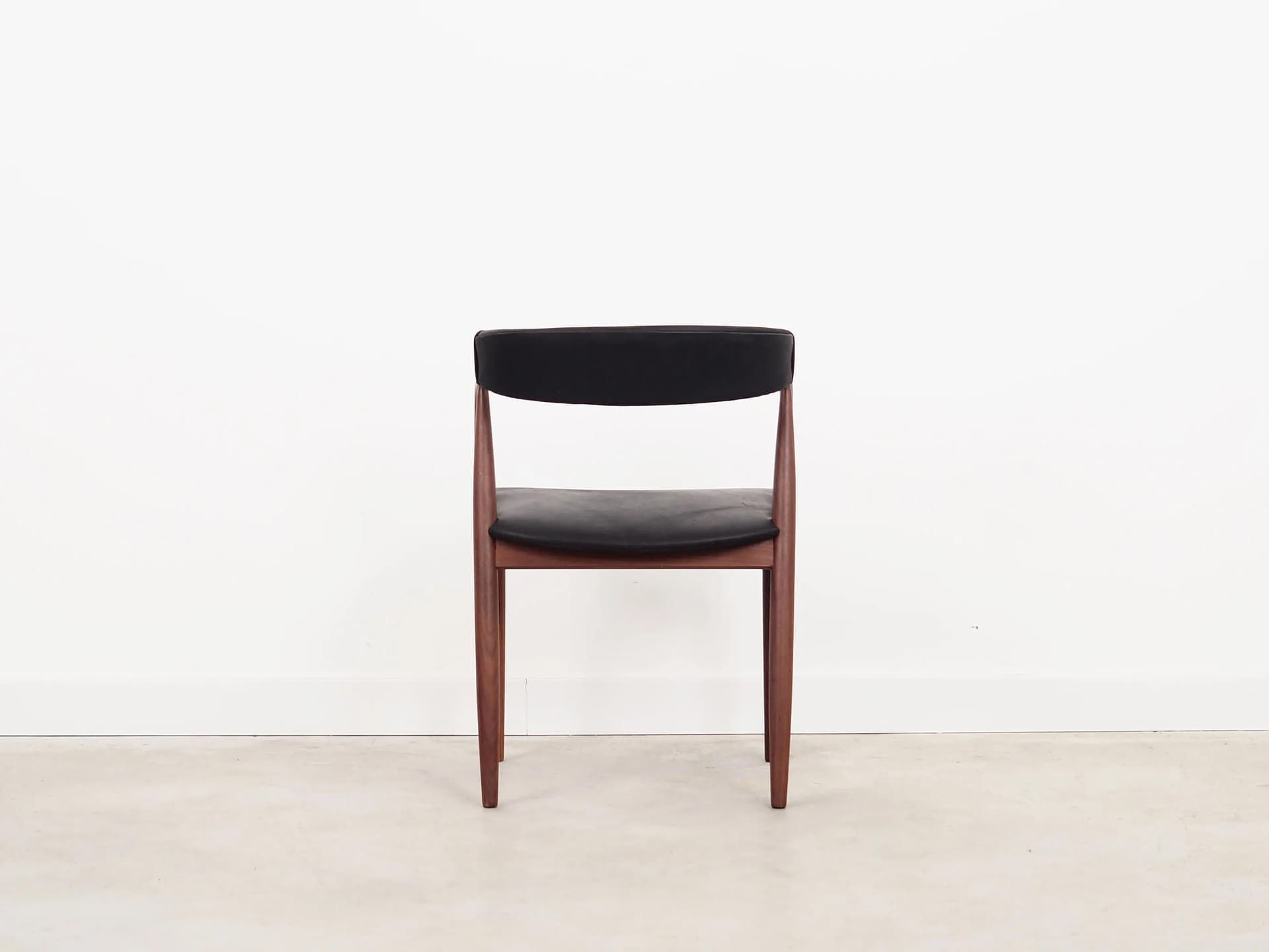 Komplet czterech krzeseł, teak czarny, Orte Mobelfabrik, Dania, lata 70. - 40083