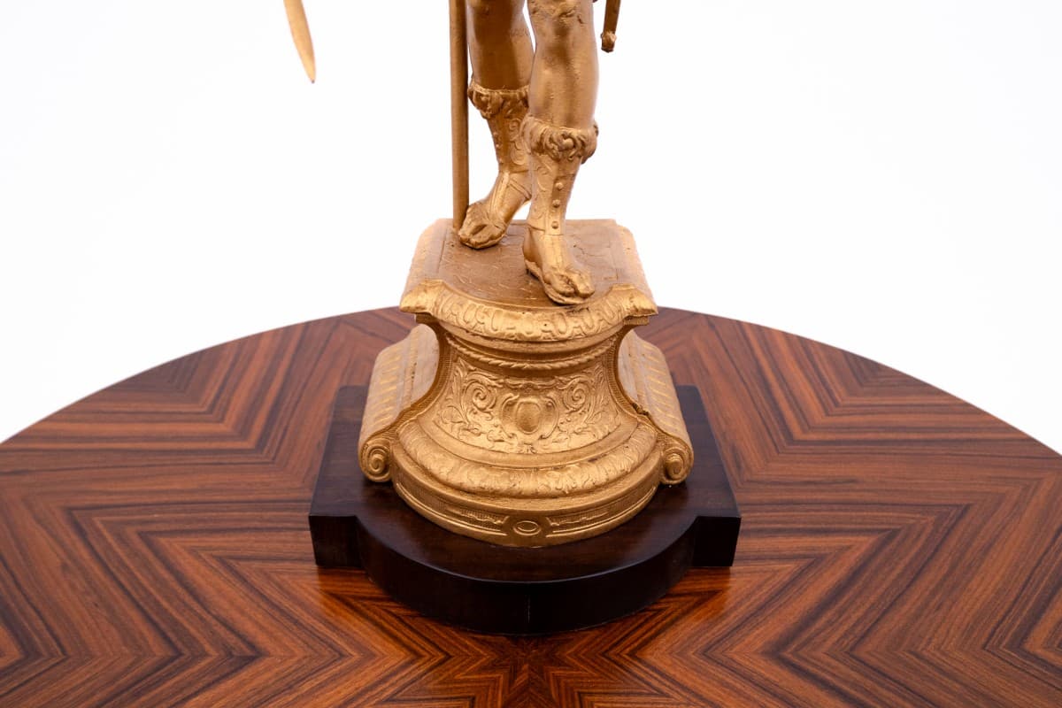 Lampa stołowa eklektyczna, złoty metal, Europa Zachodnia, lata 50. - 77820