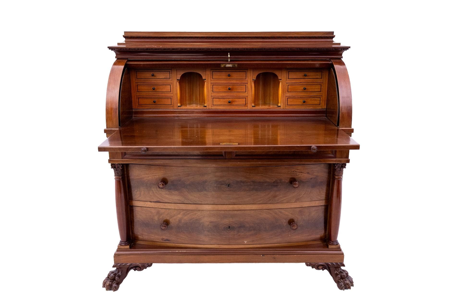 Mahogany Secretary Desk, Victorian Style, Northern Europe, 1890s
