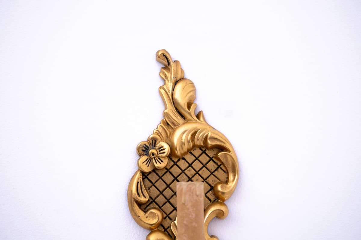 Para kinkietów, Rococo Revival, złoty, mosiądz, Europa Zachodnia, początek XX wieku - 61073