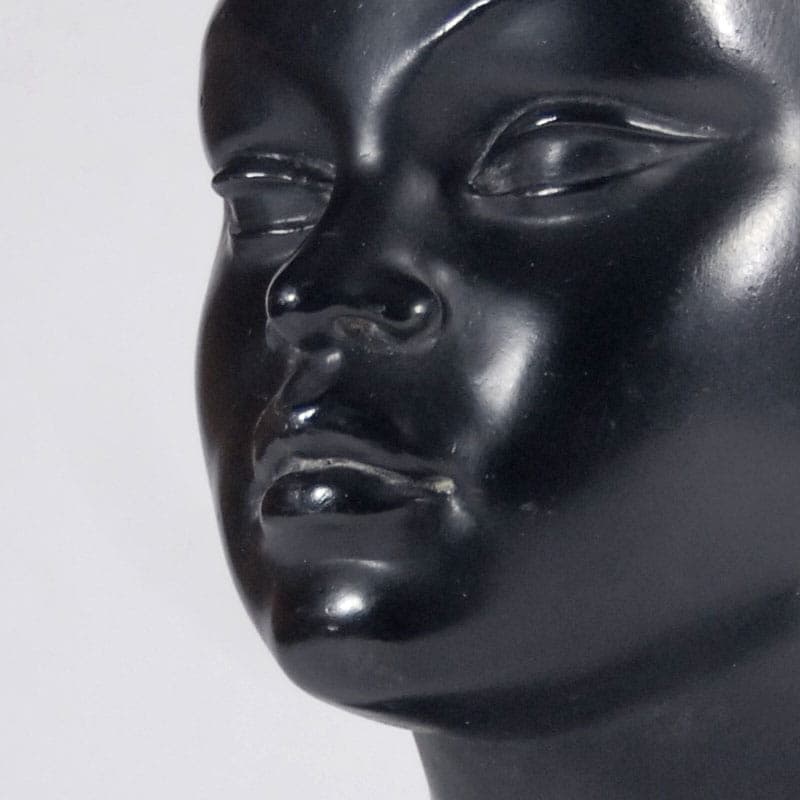 Bust, black, by S. Melani, Italy, 1960s. - 39972