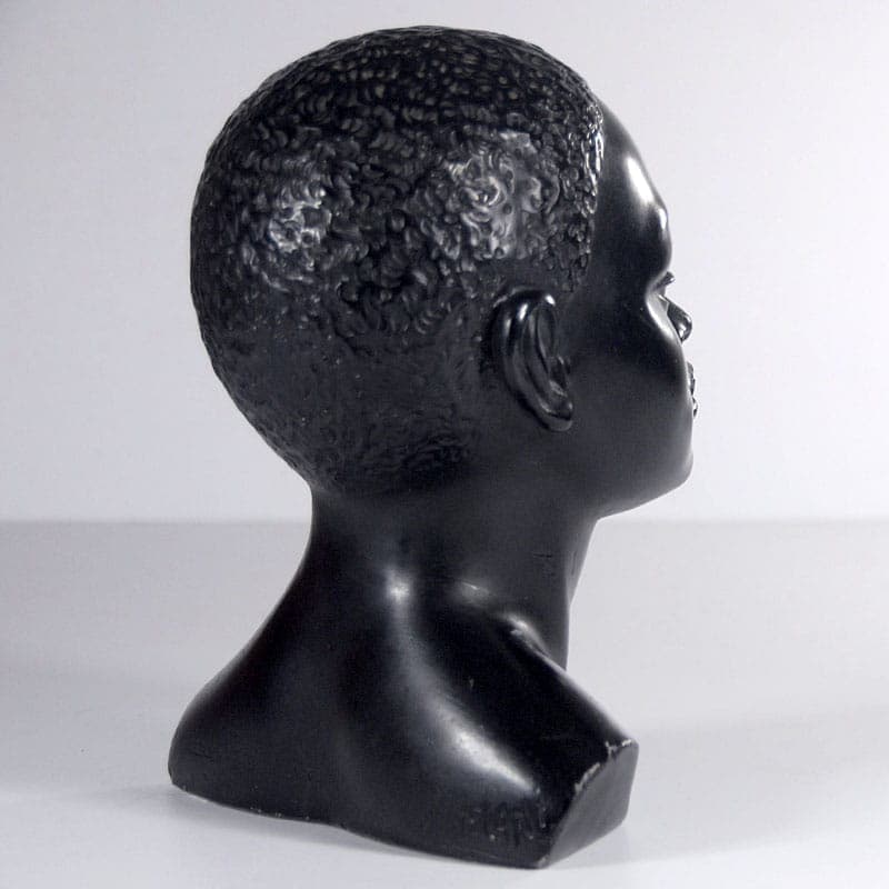 Bust, black, by S. Melani, Italy, 1960s. - 39970
