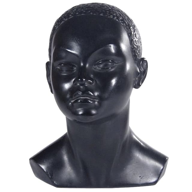 Bust, black, by S. Melani, Italy, 1960s. - DIMENSION