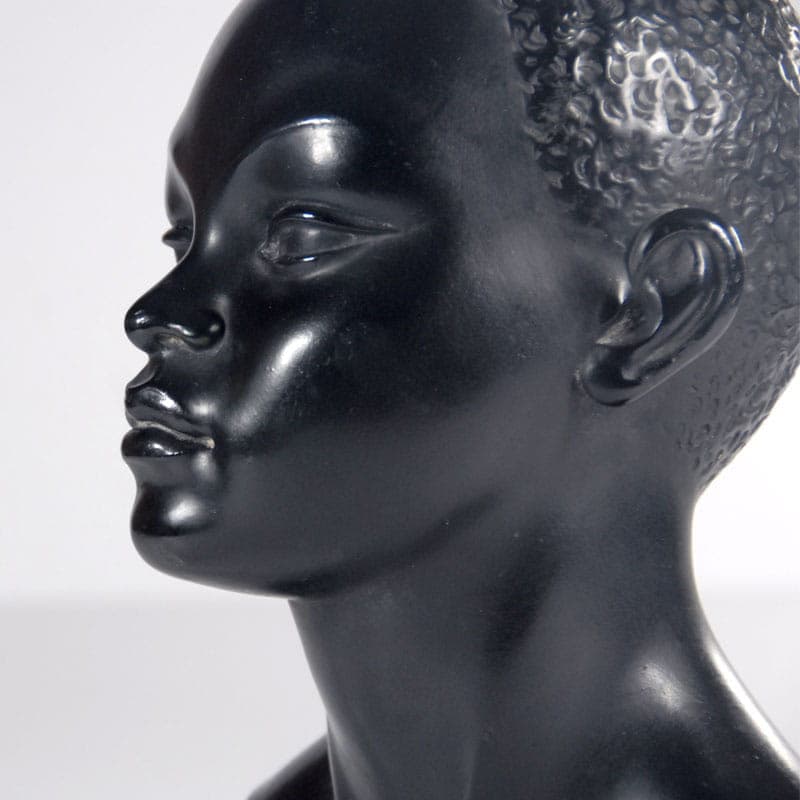 Bust, black, by S. Melani, Italy, 1960s. - 39971