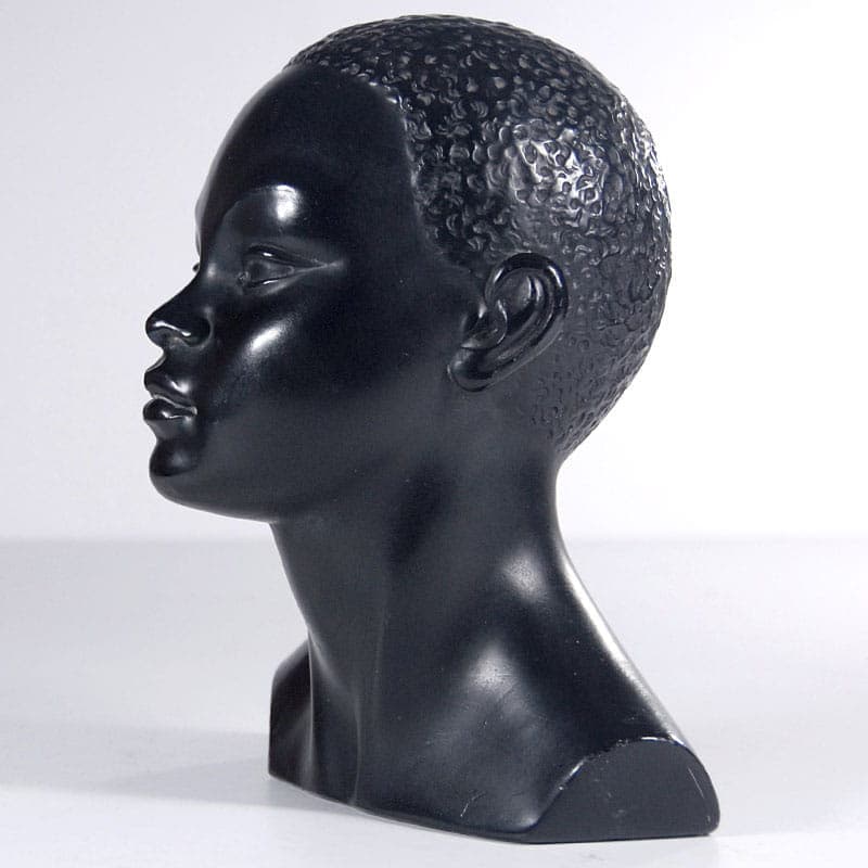 Bust, black, by S. Melani, Italy, 1960s. - 39967