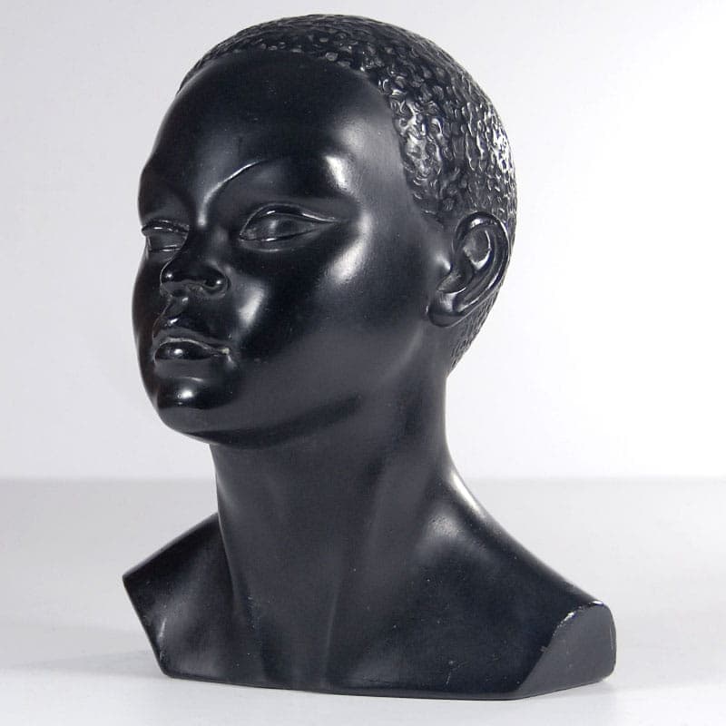 Bust, black, by S. Melani, Italy, 1960s. - 39968