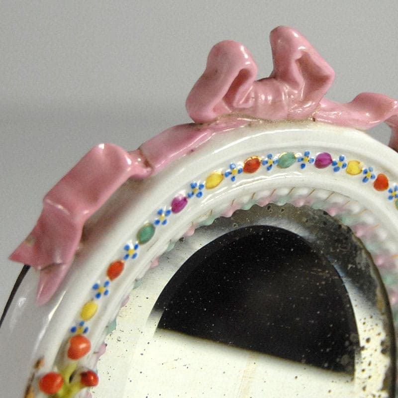 Decorative Mirror, Ivory White Porcelain, Augustus Rex, Germany, 19th c. - 39919