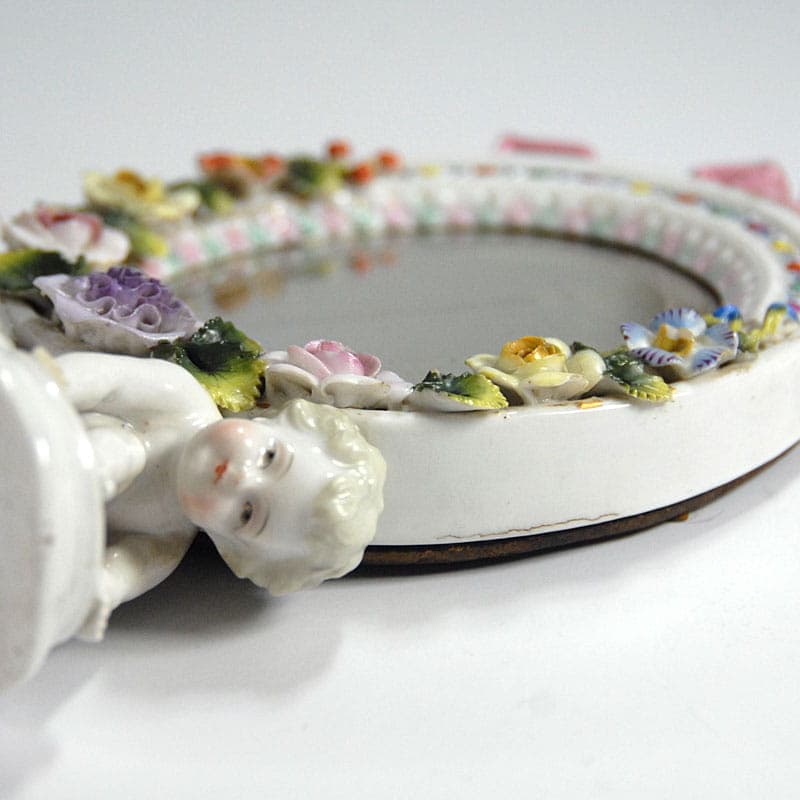 Decorative Mirror, Ivory White Porcelain, Augustus Rex, Germany, 19th c. - 39916