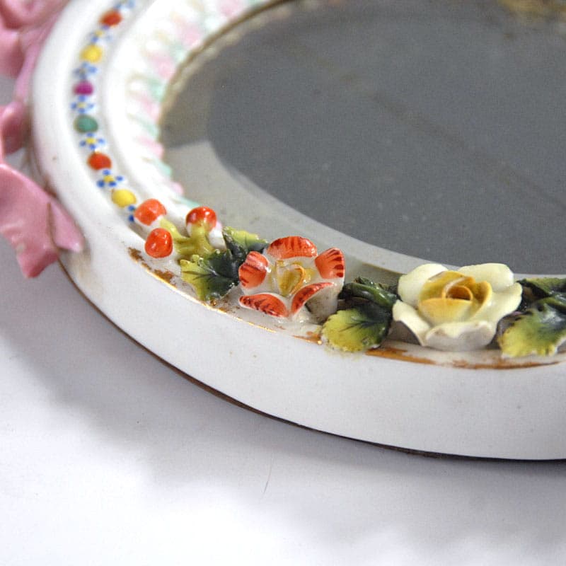 Decorative Mirror, Ivory White Porcelain, Augustus Rex, Germany, 19th c. - 39915