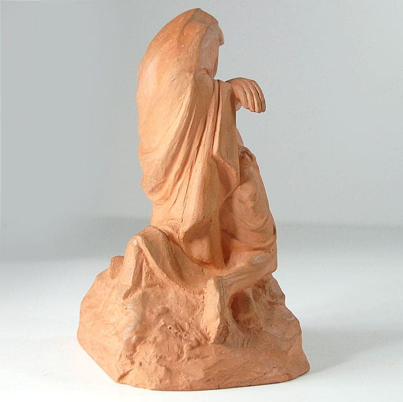 Sculpture Pietà, orange terracotta, France, early 20th c. - 39908