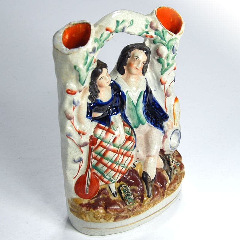 Figurka kominkowa Staffordshire, ceramika wielobarwna, Anglia, początek XX w. - 39880