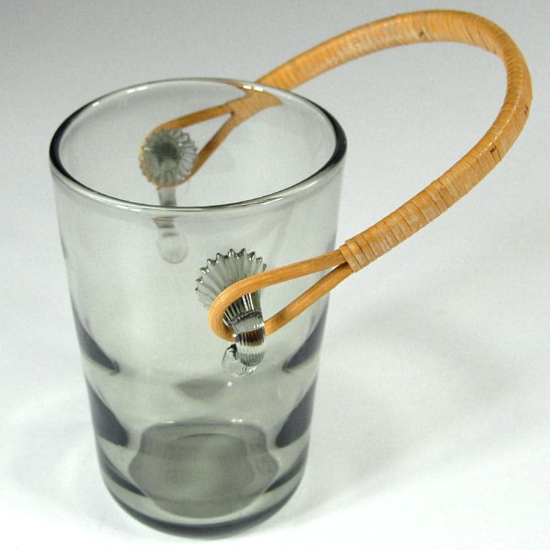 Ice bucket, grey glass, by J. E. Bang, Holmegaard, Denmark, 1960s. - 39874