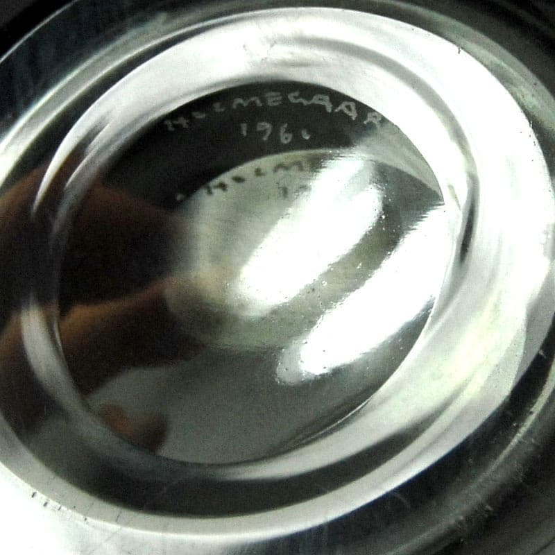 Ice bucket, grey glass, by J. E. Bang, Holmegaard, Denmark, 1960s. - 39877