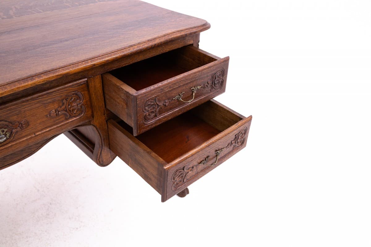 Brown Oak Desk, France, 1880s - 47186