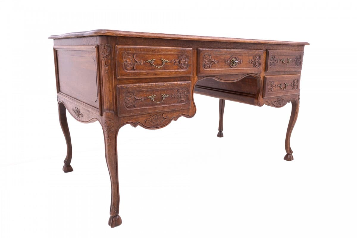 Brown Oak Desk, France, 1880s - 47185