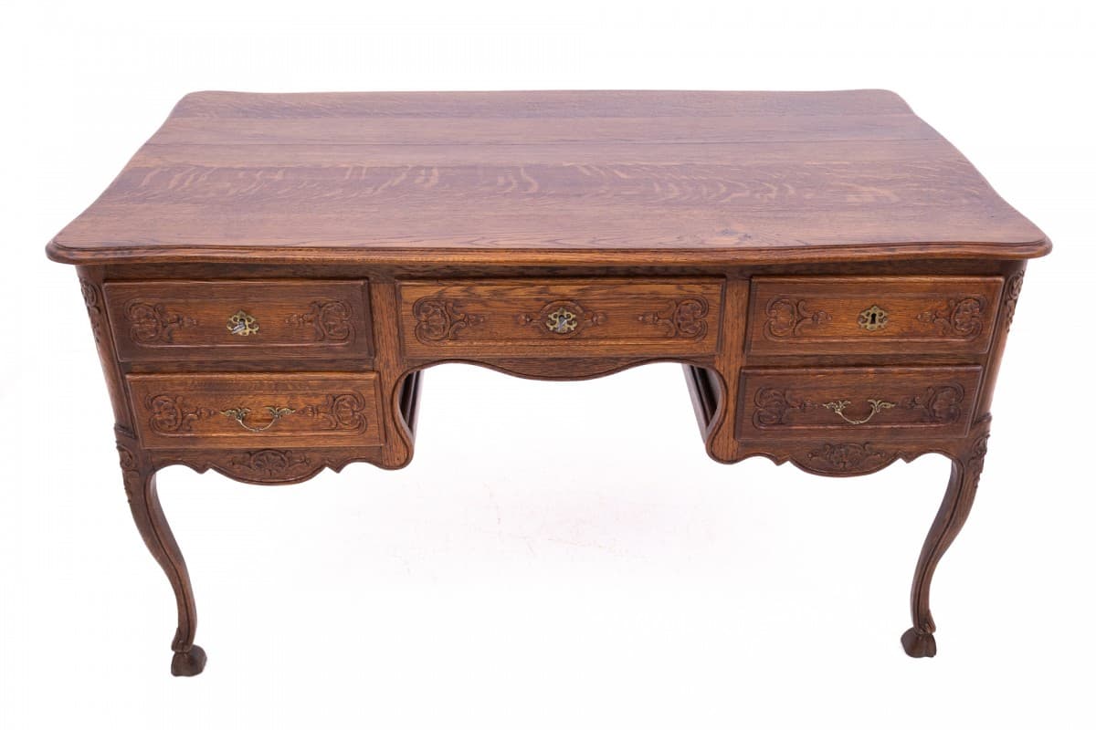 Brown Oak Desk, France, 1880s - 47192