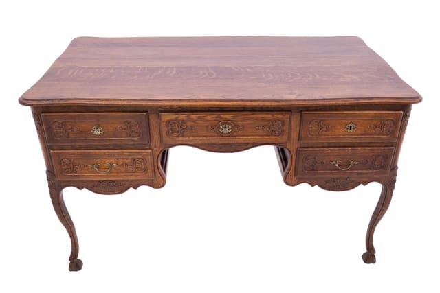 Brown Oak Desk, France, 1880s - DIMENSION