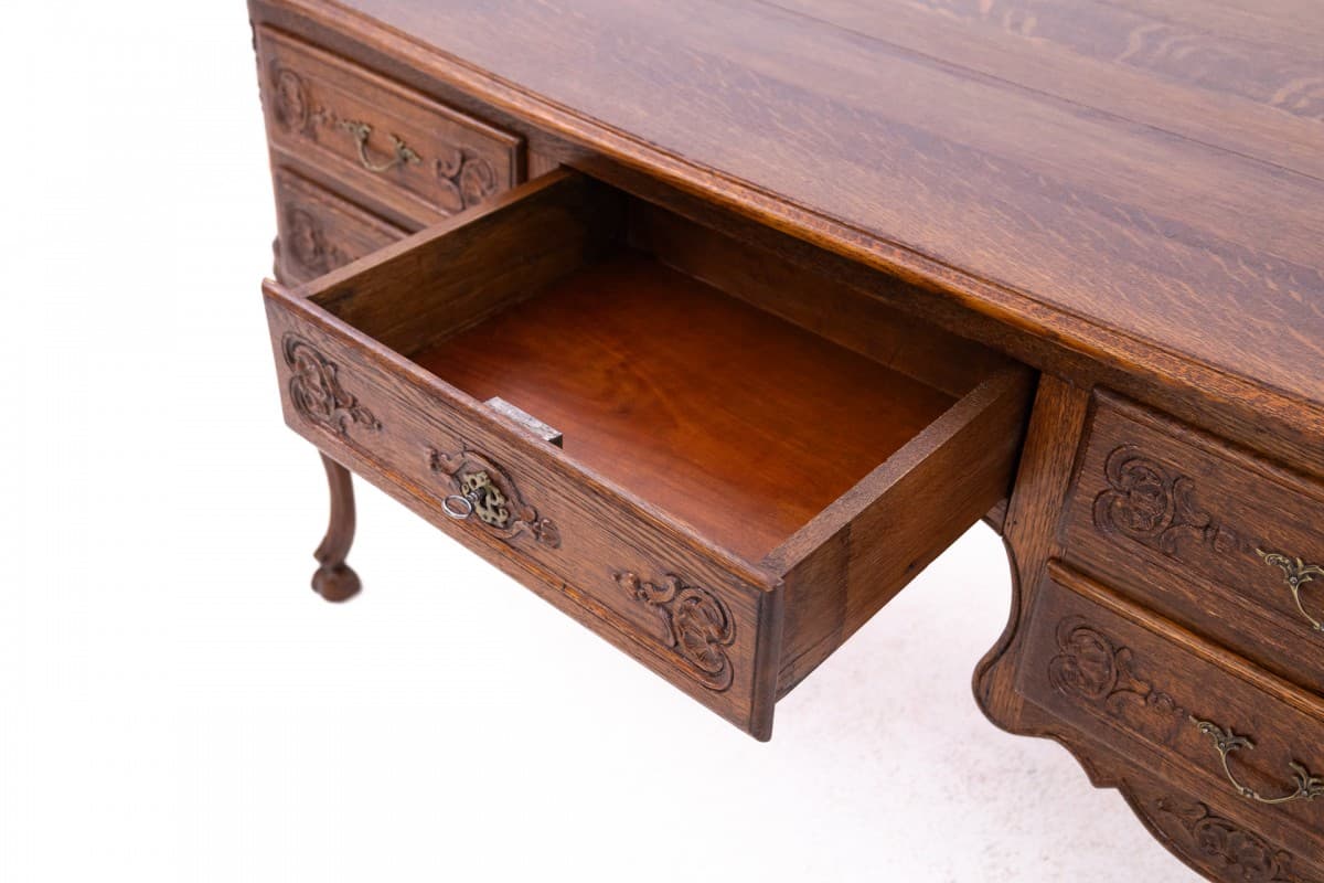 Brown Oak Desk, France, 1880s - 47187