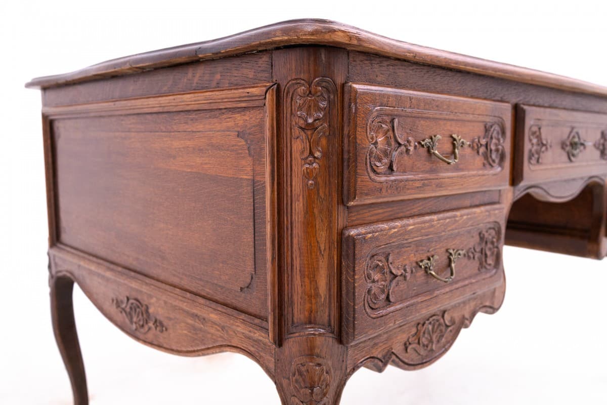 Brown Oak Desk, France, 1880s - 47190