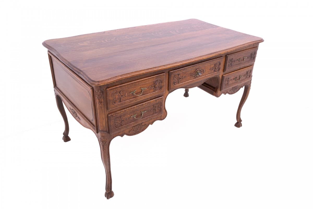 Brown Oak Desk, France, 1880s - 47184