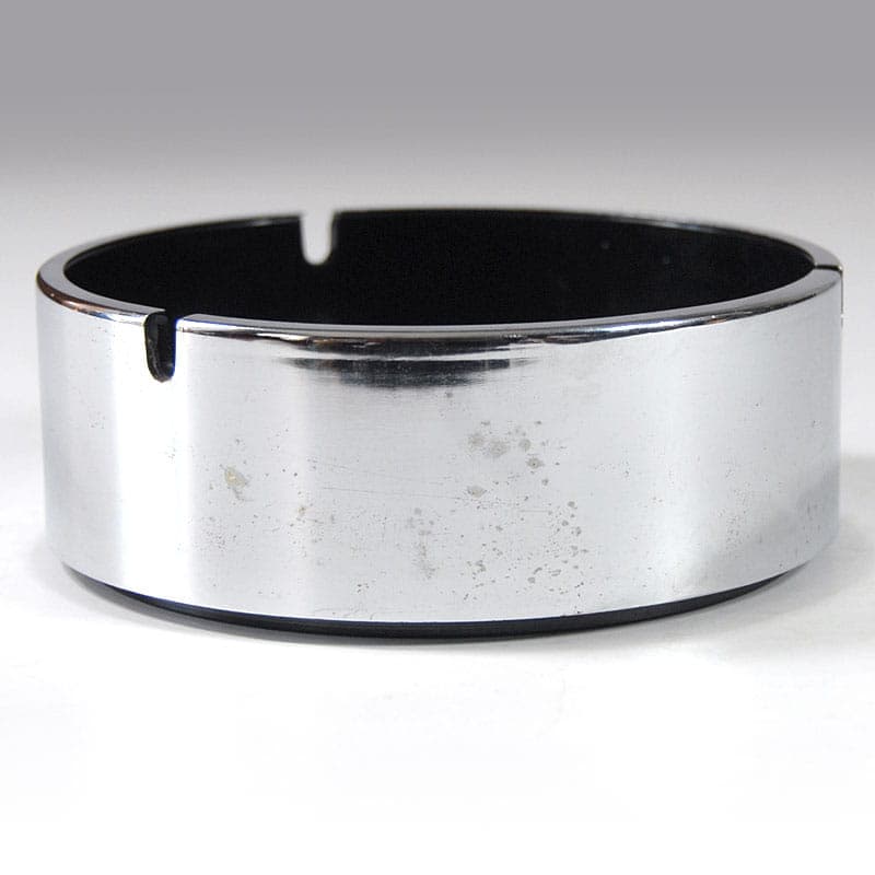 Popielniczka, czarny plastik, proj. I. Kenmochi, Japonia, lata 60. - 40404