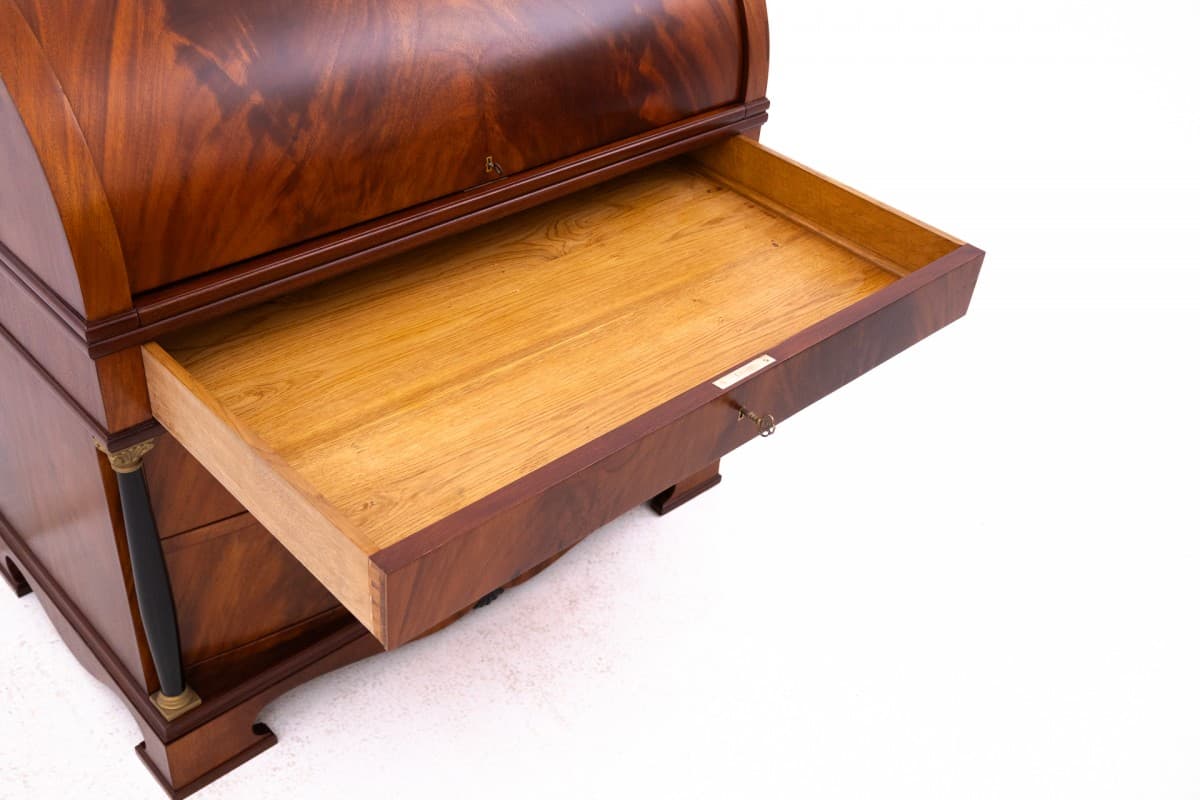 Mahoniowy sekretarzyk z intarsją, Norwegia, lata 80. XIX wieku - 47236