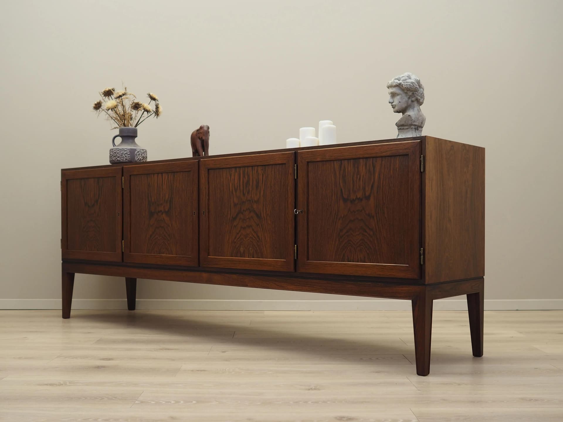 Sideboard, palisander, proj. S. Hansen, Haslev Møbelsnedkeri, Dania, lata 60. - 40469