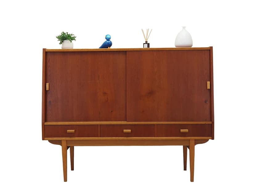 Highboard, teak brązowy ciemny, Dania, lata 60.