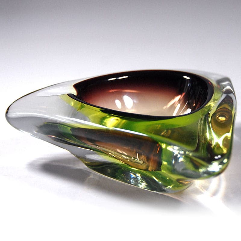 Popielniczka sommerso, fiolet, szkło, Murano, Włochy, lata 60. - 40299