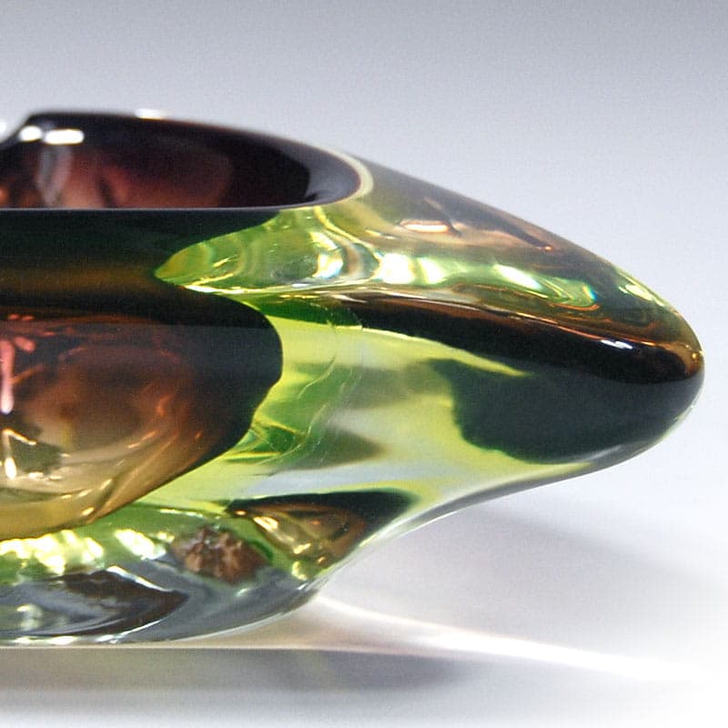 Popielniczka sommerso, fiolet, szkło, Murano, Włochy, lata 60. - 40303