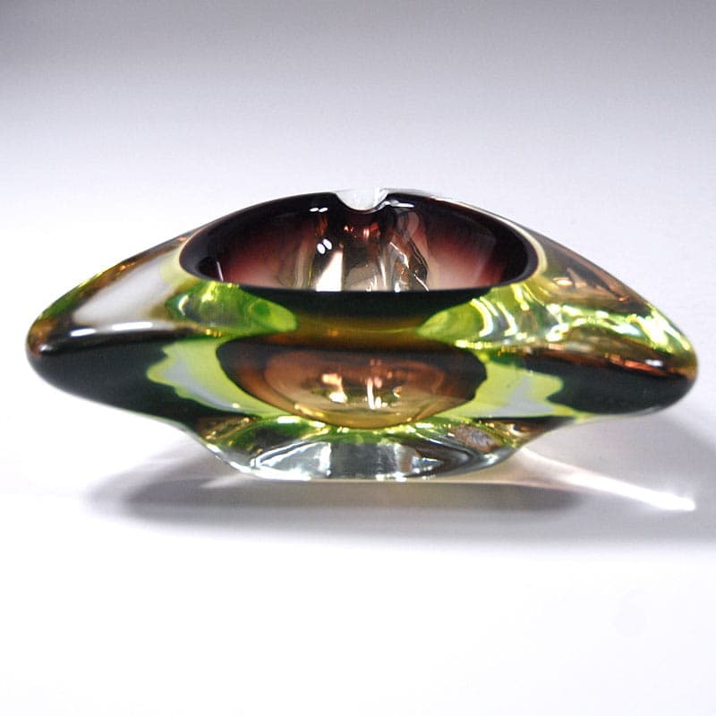 Popielniczka sommerso, fiolet, szkło, Murano, Włochy, lata 60. - 40301