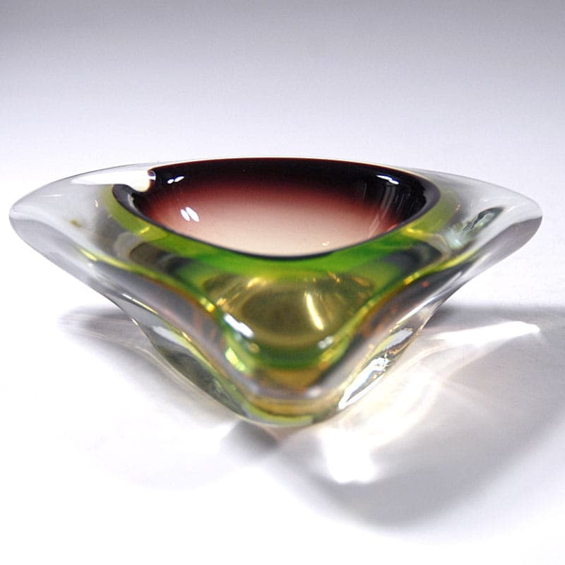 Popielniczka sommerso, fiolet, szkło, Murano, Włochy, lata 60. - 40300